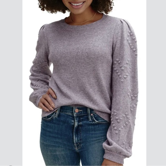 Splendid Smitten puff heart sleeve sweater - Picture 4 of 7